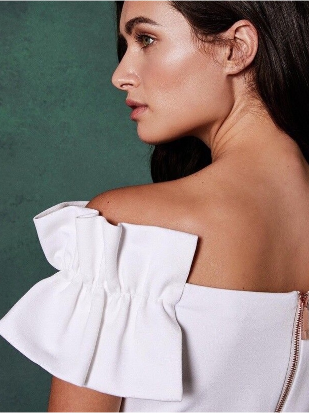 Ted Baker Bardot Ruffle Off Shoulder Top - Picture 3 of 16